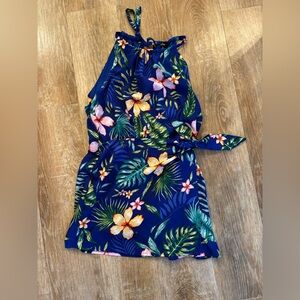 Lulu's Blue Floral Skort Dress